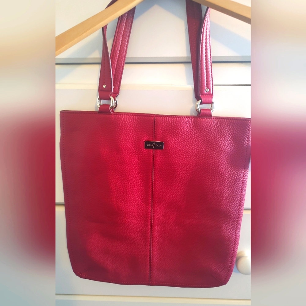 NEW Cole Haan red pepper tote bag